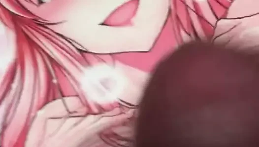 Orospu pembe saçlı kız için Bukkake.