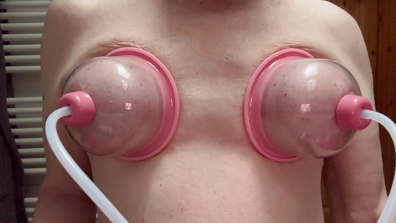 Pumping my Boobs Big and Horny