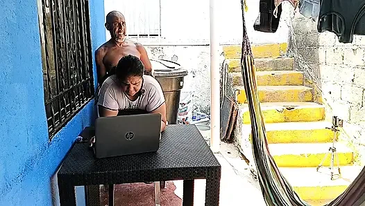 Outdoor sex with my horny, big-assed neighbor