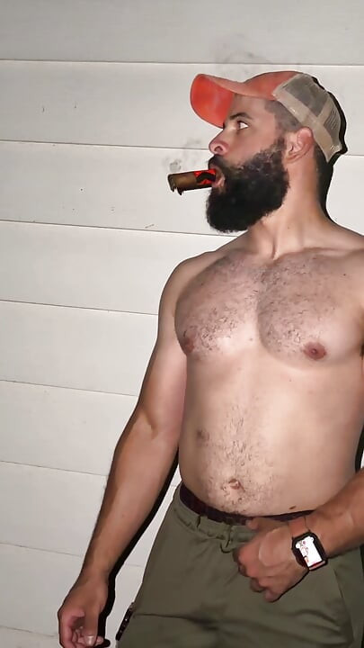 Backyard Cigar, Cum and Piss