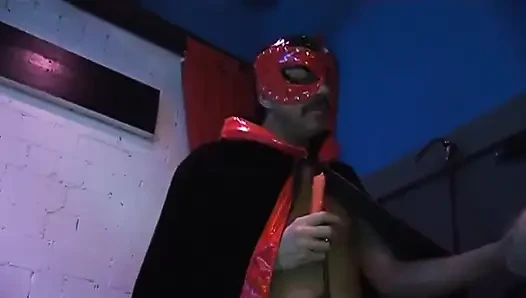 Masked MILF Deepthroats Throbbing Cock in Wild Group Orgy