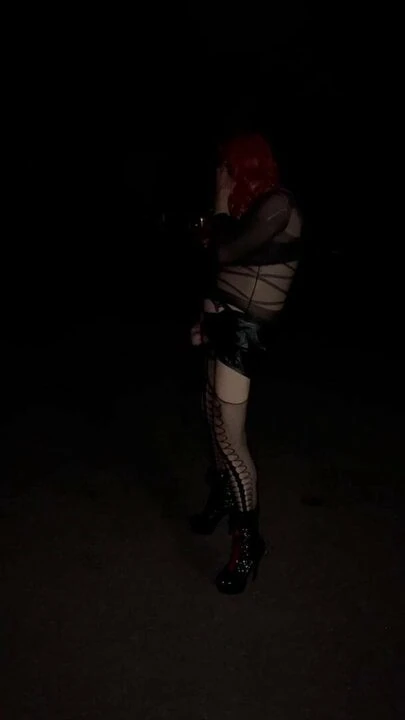 Crossdresser outdoor