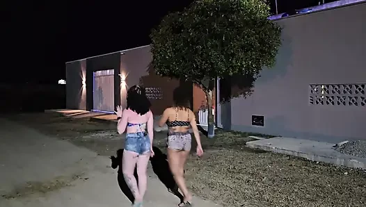 I DIDN'T CLEAN THE POOL ON PURPOSE JUST TO EAT THE TWO MOST GREEDY SLUTS IN THE NEIGHBORHOOD
