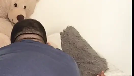 I massage my girlfriend and then she asks me to fuck her with dildo