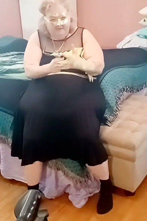 Satin Gold Gloves Fetish Play BBW Style