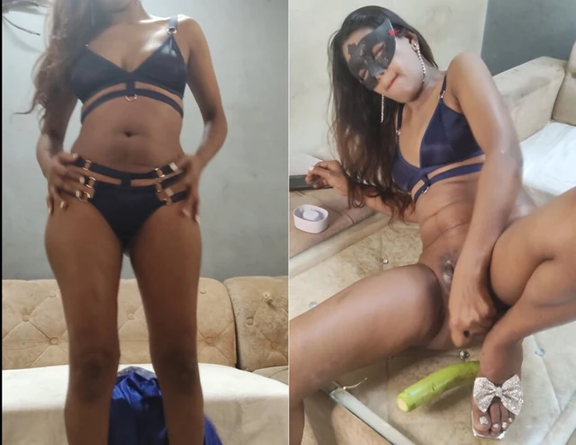 Brutal Masturbation With Vibrator & Veggies