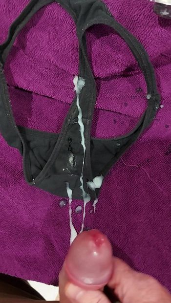 Cum on tiny thong belonging to another man's wife.