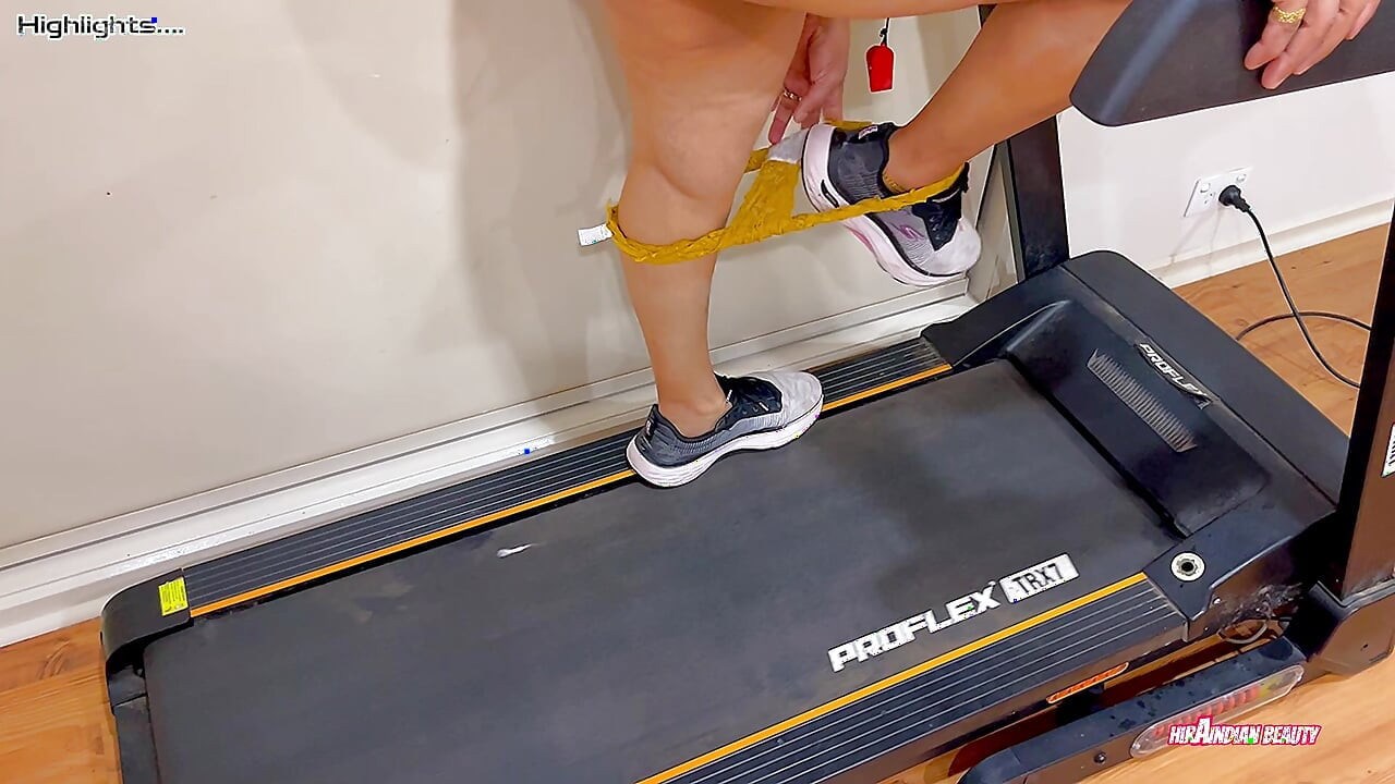 Indian Wife Gets A Very Hardcore Anal Pounding On The Treadmill By Her Personal Trainer