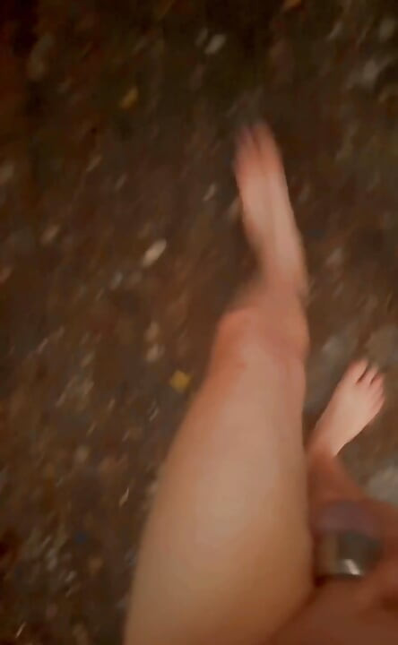 Long naked walk to the welcome sign , different direction