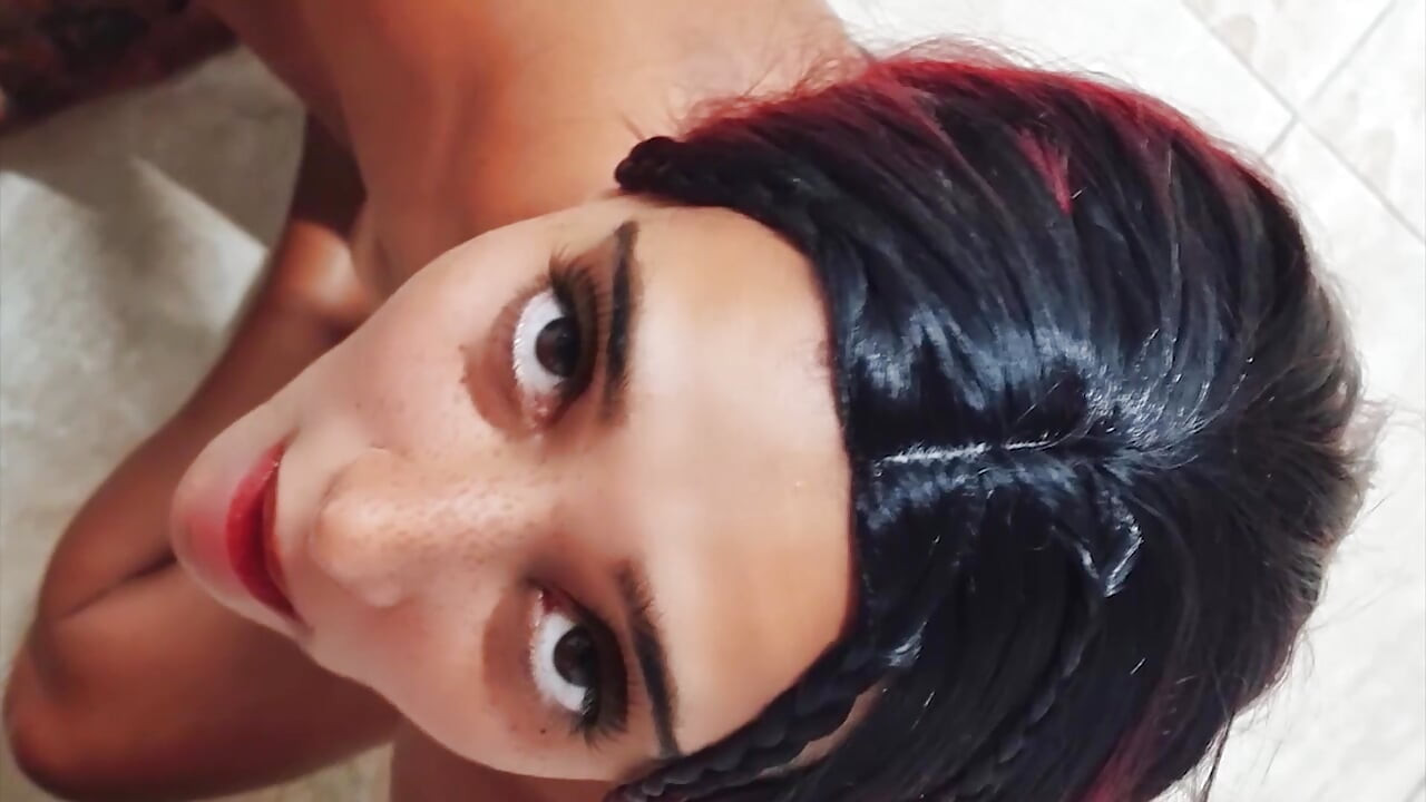 sloppy blowjob from a freckled redhead