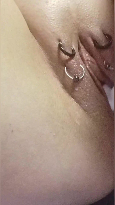 Key moment from "SklavinS plays with her pierced Pussy"