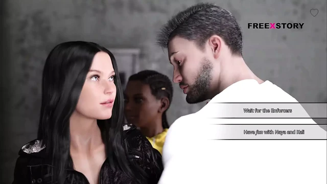 The Seven Realms - Atlas Fuck Naya and Kali in Standing Position - Threesome Sex - Visual Novel