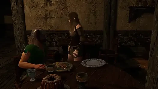 Dragonborn Gadis Kedai Minuman - Parodi Skyrim