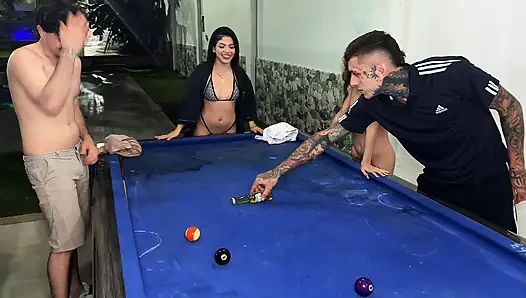 My friend and I are playing bottle we end up being a great!