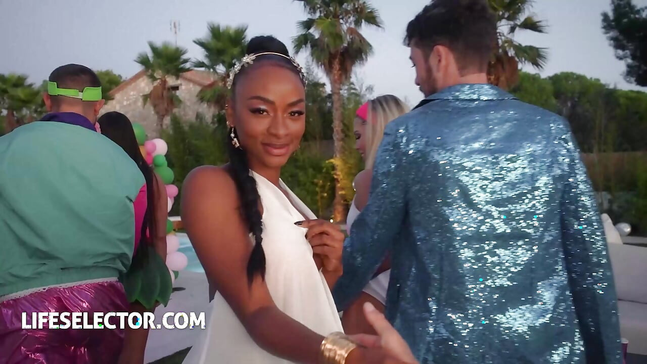 Costume Party Orgy With Malia Lenoir, Candee Licious And Milan Cheek