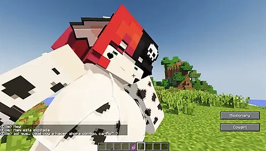 Beautiful girl dressed as a cow wants me to milk her and give her my milk