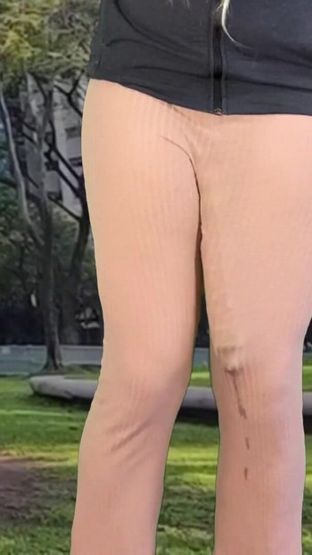 Key moment from "Huge dick shemale hands free cum public"
