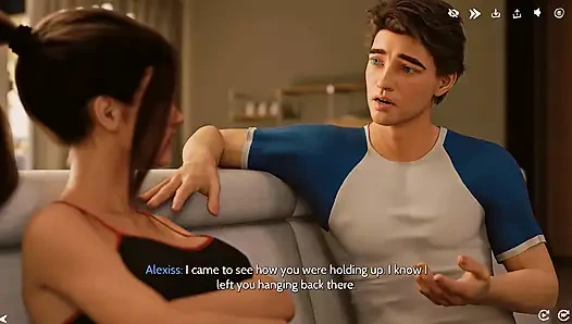 Aus einer aufgeregten gegenüber sue wird langsam zu leidenschaftlichem sex, sobald Alexis sie endlich beruhigt - atemberaubendes visuals gameplay