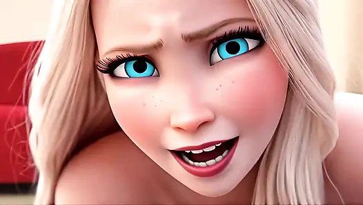 Elsa bittet dich, für sie auf sie in jedes loch zu kommen, das sie hat, WICHsanleitung