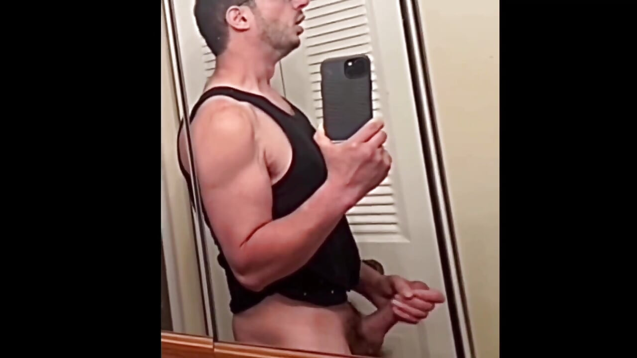 Hot Young Guy Masturbates His Giant Cock