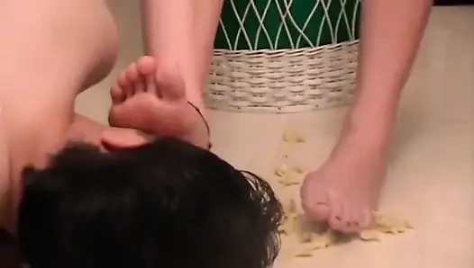 Feeding the sissy slave
