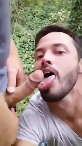 Real slut drinks directly from the source