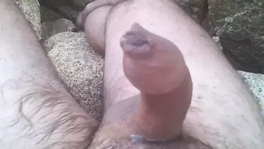 My foreskin cock on the beach