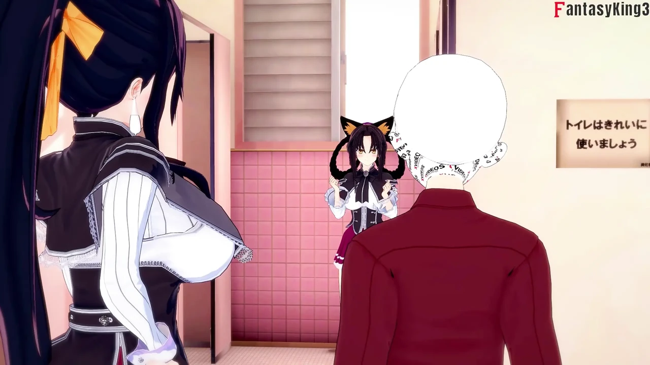 我差点操了老师Rossweisse，但最后住在Kuroka的口交 - DXD NTR Madness