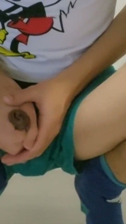 Young Skinny Twink Boy Cumming Wearing Underwear | Clip 1