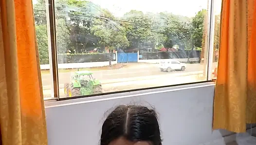 He Loves Jumping on My Cock While Everyone Walks by the Window