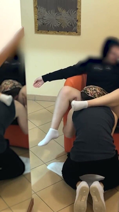 Caught on cam classmate friends pretending to do homework after class, boy her eats pussy | Clip 1