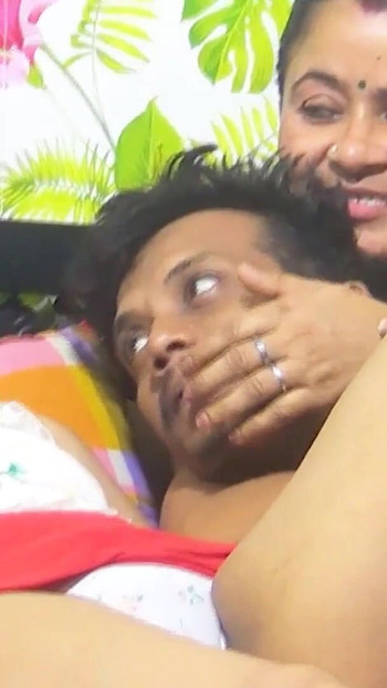 Iconic moment from "Indian desi hot two house wife time spend with a hot boy.."