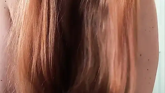 Verführerischer pOV-hairjob von einer rothaarigen rapunzel