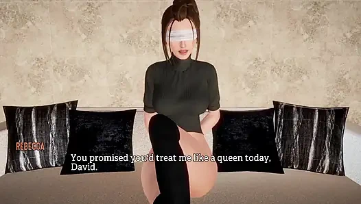 EINE SCHÖNE nacktE DAME, DIE EINMAL IM BETT SITZT