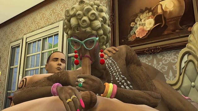 GRANNY TREAT - Posh Grannies Sucking Young Cocks - Sims 4