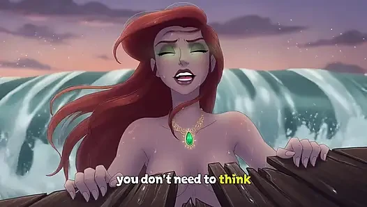 AI Mermaid поет соблазнительную песню и превращается в обнаженную красоту-человеческую