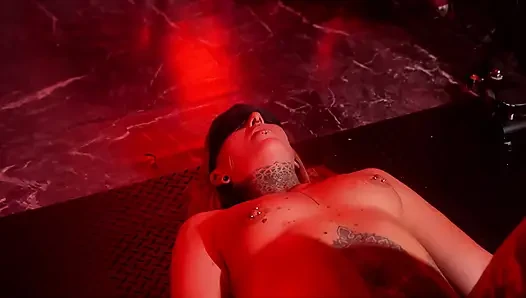 Lezdom Wax Hurt BDSM Ritual Dominatrix Drenches Female Sub in Hot Wax Sensation