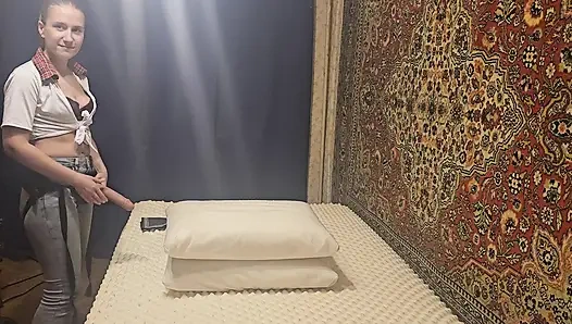 Anastasia Mistress Доминантная жена делает БДСМ и унижение со своим неудачником мужем страпоном в домашнем видео