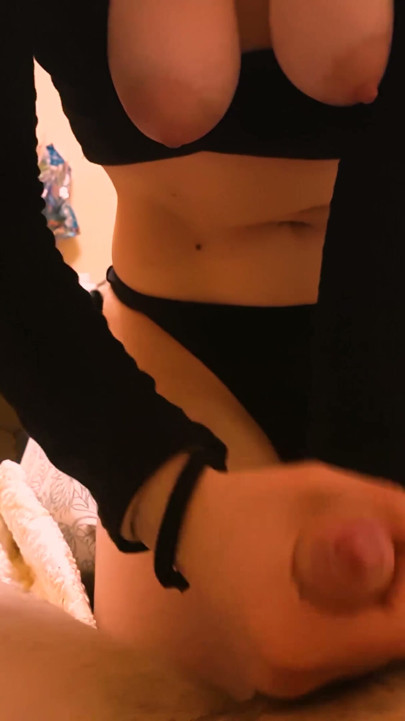 Horny STEPSISTER gives me a hot HANDJOB and makes me CUM HARD - UnlimitedOrgasm | Clip 1