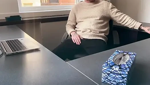 She sucks and fucks boss to save her job
