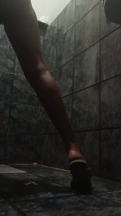 Hot girl taking a shower
