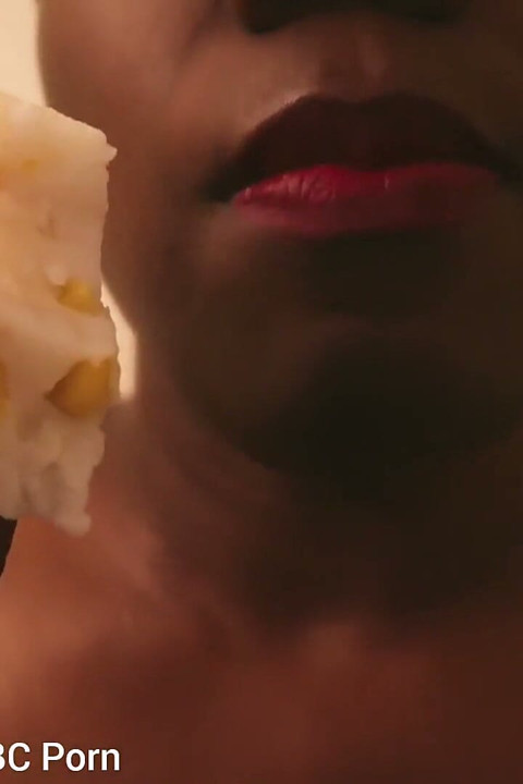Topless Eating Food