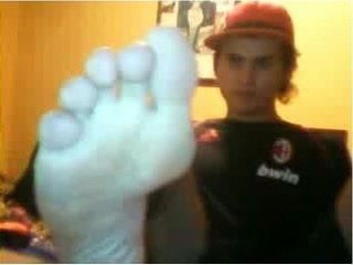 Straight guys feet on webcam #558