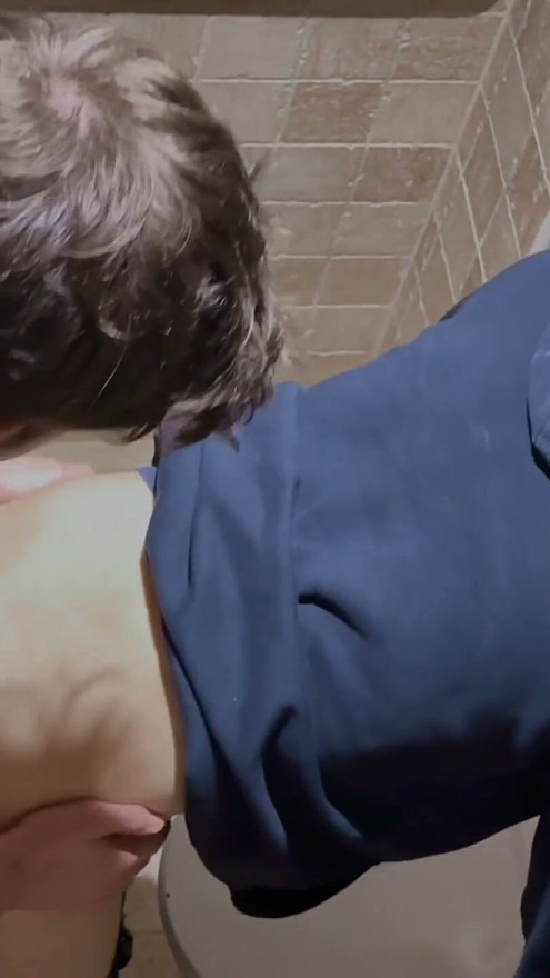 I Let My Buddy Fuck Me In A Crowded Public Toilet – The Risk Made It So Hot | Clip 1