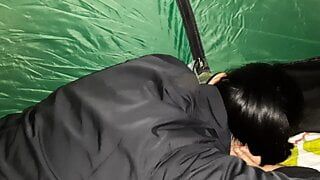 Risky sex in a tent with my roommate - Lesbian-candys