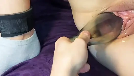 Fucked a young cunt with a bottle!