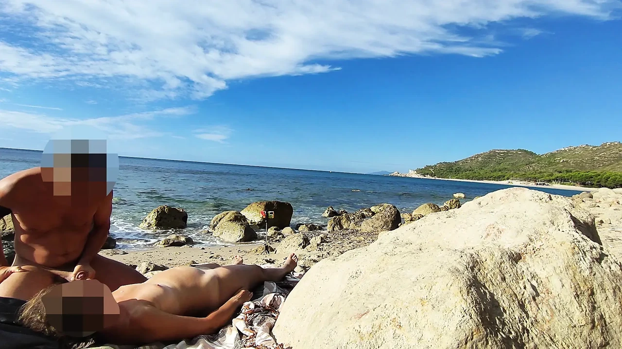 Strangers Caught My Wife Touching and Fucking My Big Cock on a Nude Beach