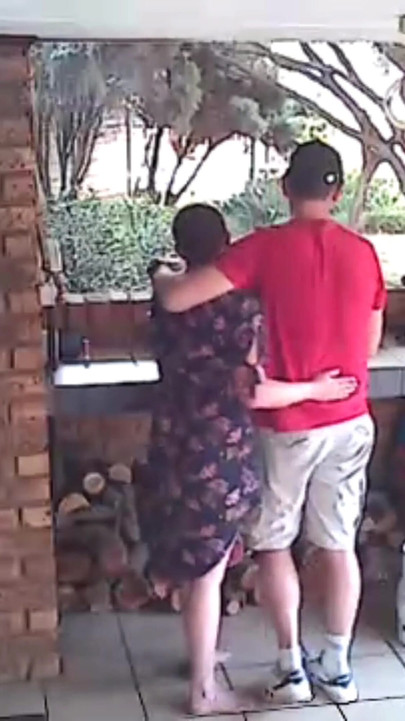 Iconic moment from "Cheating slut wife caught on cc tv"