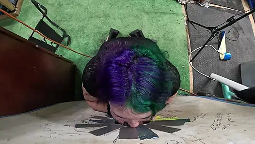 goth teen visits glory hole sucks him dry