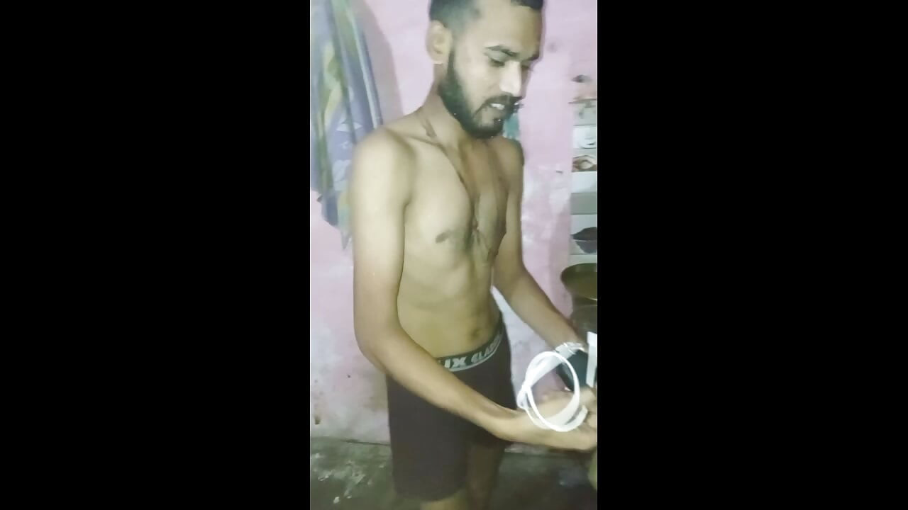 Sexy boy cooking food in underwear. Boy look is very pretty and sexy. New boy xxx
